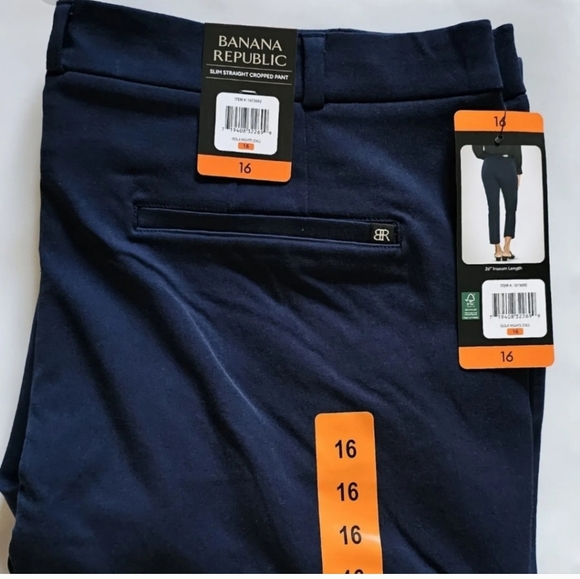 Banana Republic Pants - Banana Republic Ladies' Slim-Straight Cropped Pant Size 16 Na…